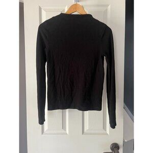 Forever 21 Black Long Sleeve Top Women’s Large Crewneck Basic Layering Shirt